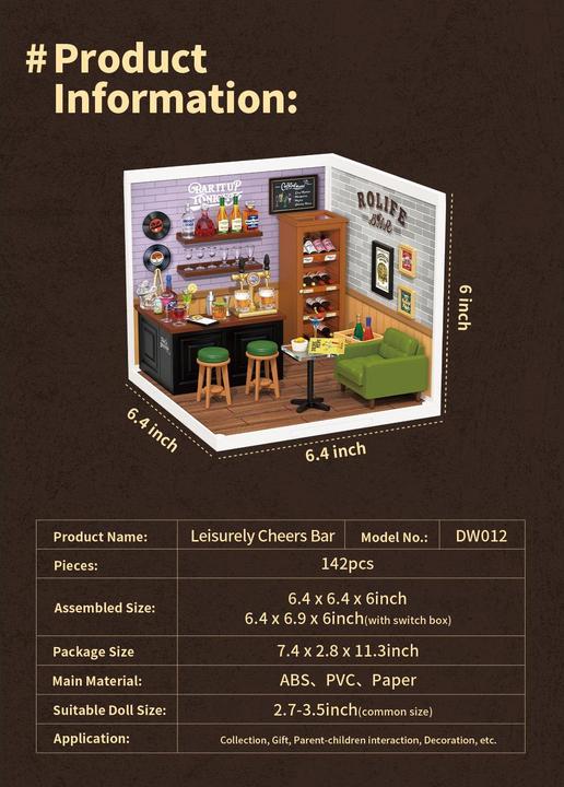 Image du produit Robotime Leisurely Cheers Bar