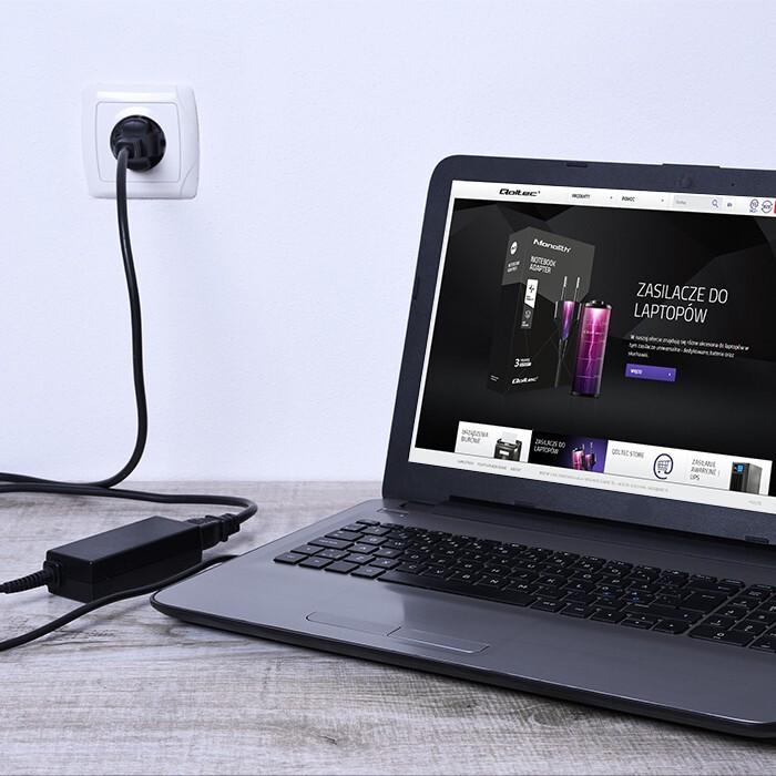 Actual product image Qoltec 51115 Power adapter for ACER 65W| 19V| 5.5* 1.7| 3.42A|+ power (65 W)
