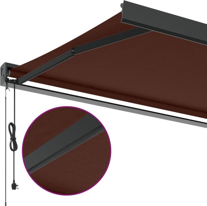 Actual product image VidaXL Markise Gelenkarmmarkise Sonnenmarkise Automatisch Braun 450x300cm (4.50 m)