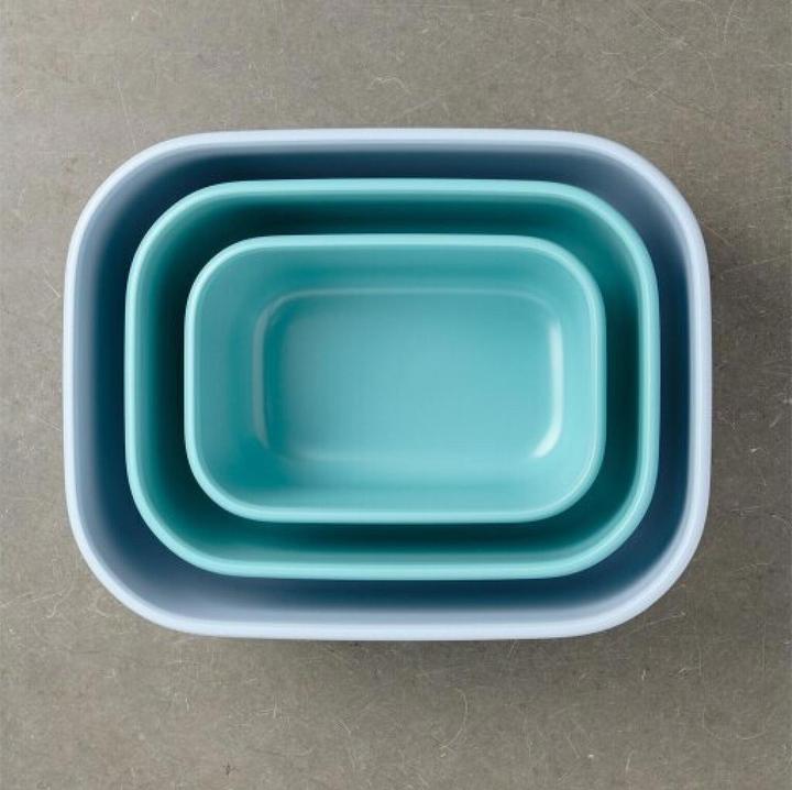 Actual product image Rosti Mepal Mepal - Cirqula Low Rect Bowl Set - Nordic White (14598) (3.50 l)