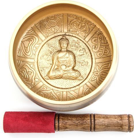 Actual product image Cachet Singing bowl with leather clapper (Singing bowl)