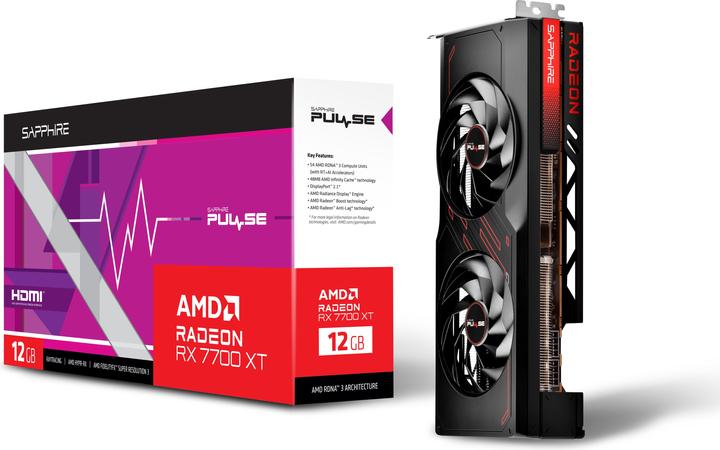 Actual product image Sapphire RX 7700XT Pulse Gaming (12 GB)