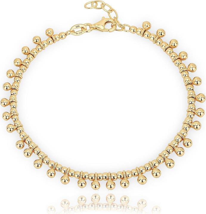 Actual product image Leyda Arm Chain Ball Pendant (19 cm, Silver 925, gold-plated 750 / 18 K gold)