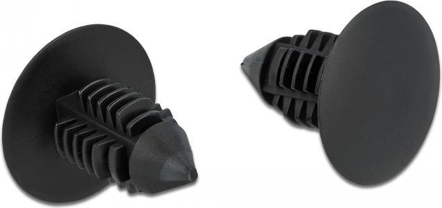Actual product image Delock Fir Tree Clip black 10 pieces