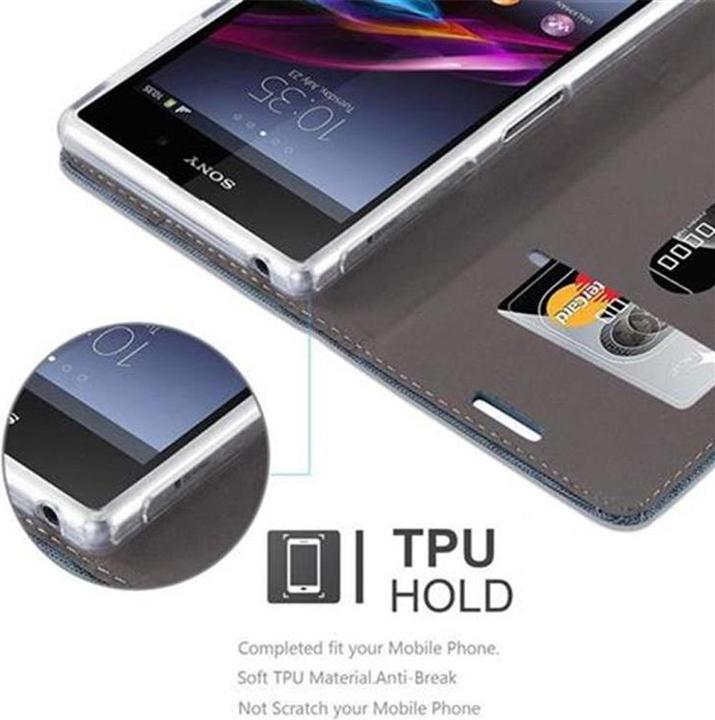 Actual product image Cadorabo Book Jeans Optics Cover (Sony Xperia Z1)