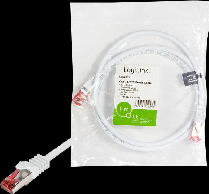 Produktbild LogiLink Netzwerkkabel (S/FTP, CAT6, 1 m)