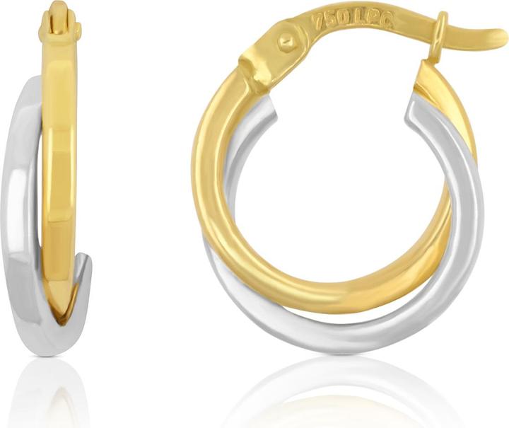 Actual product image Muau Creoles (750, White gold, 18 K yellow gold)
