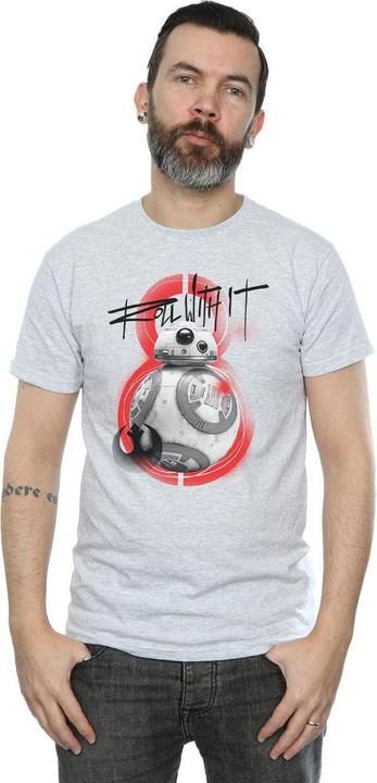 Image du produit Star Wars - T-shirt THE LAST JEDI BB-8 ROLL WITH IT - Homme (XXL)