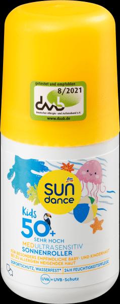 dm Sundance Sonnenroller Kids MED ultra sensitiv (Sonnenstick, SPF 50+, 100 ml)