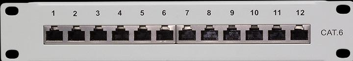Produktbild LogiLink Netzwerk Patchpanel 6 12 Port grau