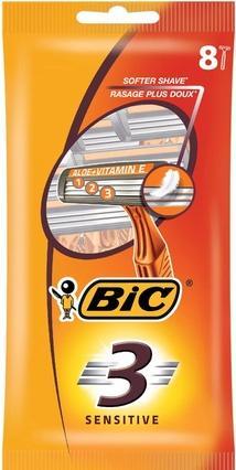 Actual product image Bic 3 Sensitive Disposable Razors 8 pcs