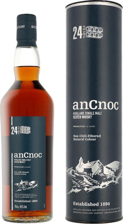 Produktbild AnCnoc 24 Years Old Highland Single Malt 46% Vol. 0,7l in Geschenkbox (Single Malt)