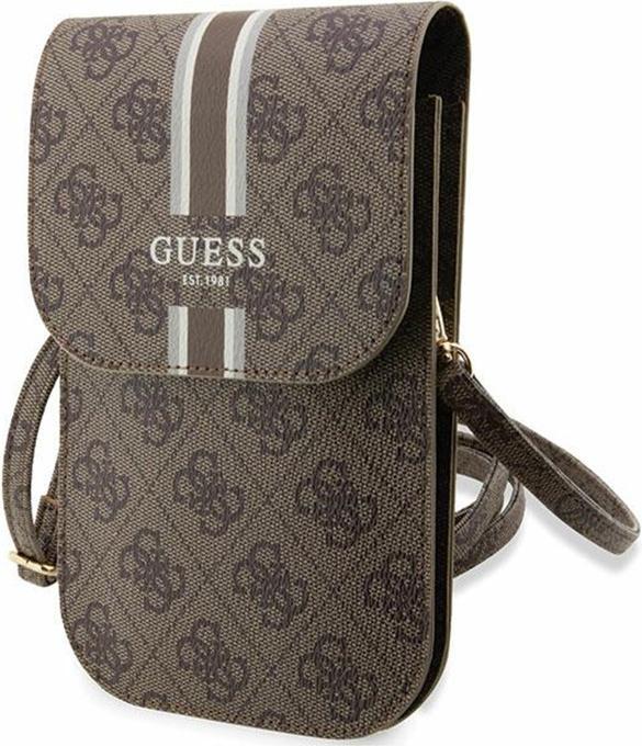 Produktbild Guess PU 4G Printed Stripes Phone Bag - brown