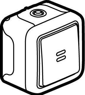 Image du produit Legrand Plexo APWG Bouton-poussoir lumineux 69722 IP55 unipolaire gris