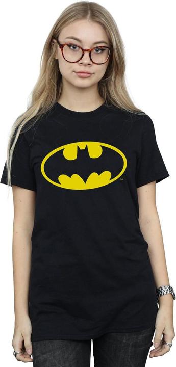 Actual product image Womens/Ladies Batman Logo Cotton Boyfriend T-Shirt (M)