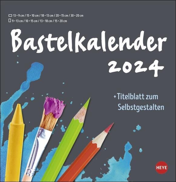 Produktbild Bastelkalender anthrazit gross 2024 (A3, Deutsch)