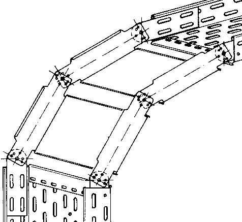 Produktbild Niedax NIE RGS 60.600 Bogen verstellbar vertikal 60x600mm bandverz. (60 cm)