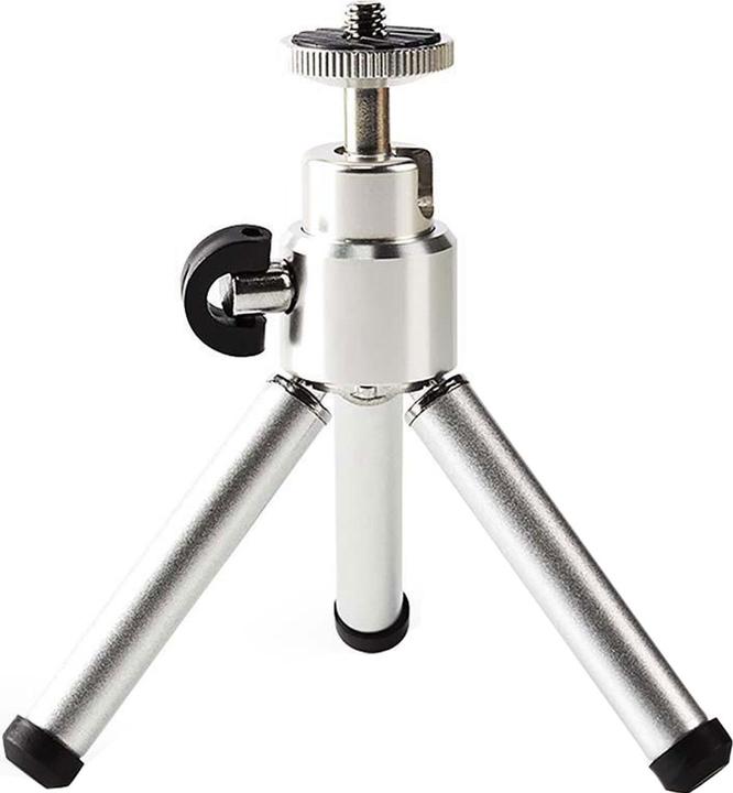 Actual product image Nedis Mini Tripod Pan and Tilt Max. 0.8 kg 13.4 cm Black/Silver 11.0 cm Silver, TPOD (Metal)