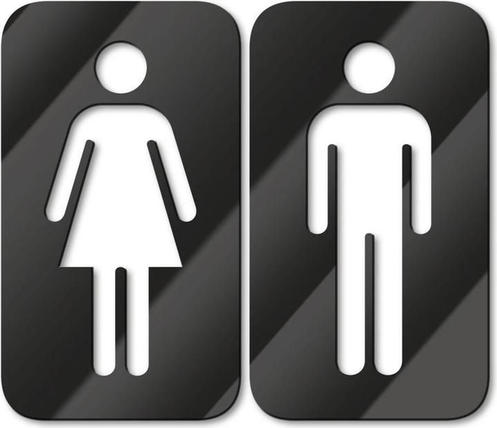 Image du produit Trenddeko Signe de toilette 01 (10 x 6 cm)