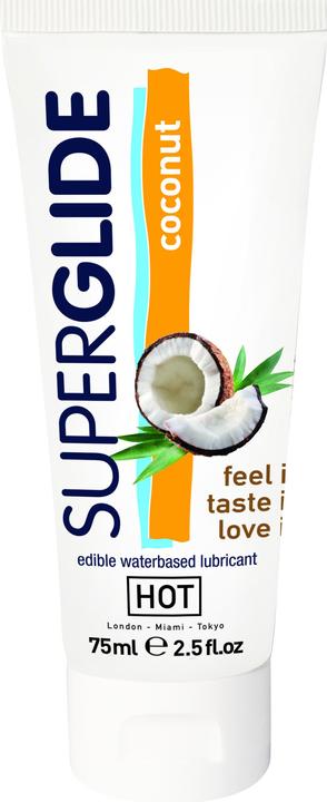 Actual product image HOT Superglide edible lubricant waterbased coconut 75 ml (75 ml)