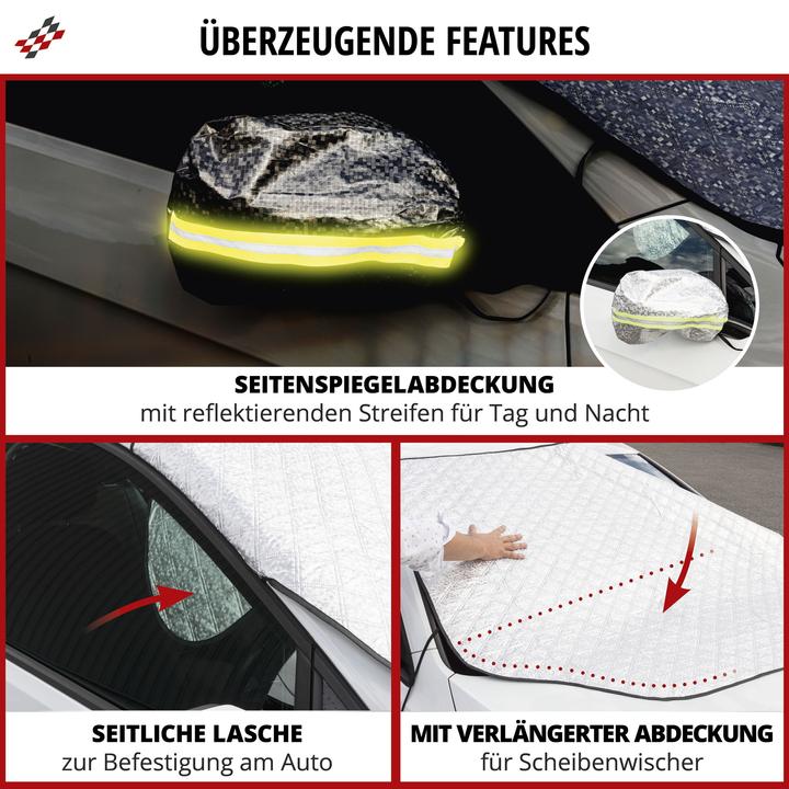 Produktbild Walser Premium Thermoscheibenschutz mit Seitenspiegelabdeckung, PKW-Frontscheibenabdeckung 147x120 cm