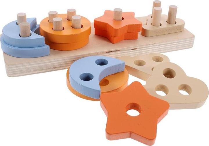 Actual product image The Toy Company Pädagogisches Spielzeug aus Holz, Stapelspielzeug