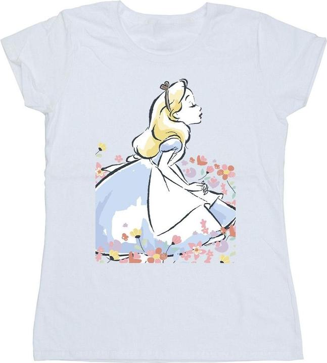 Disney Alice In Wonderland Sketch Flowers TShirt (L)