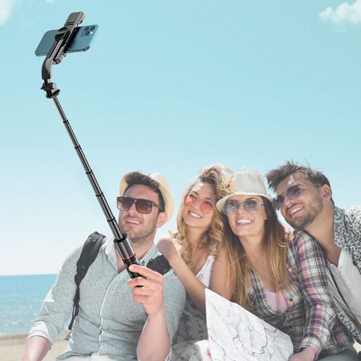 Produktbild Tech-Protect L05S Bluetooth selfie stick with tripod up to 105cm with LED lamp - black