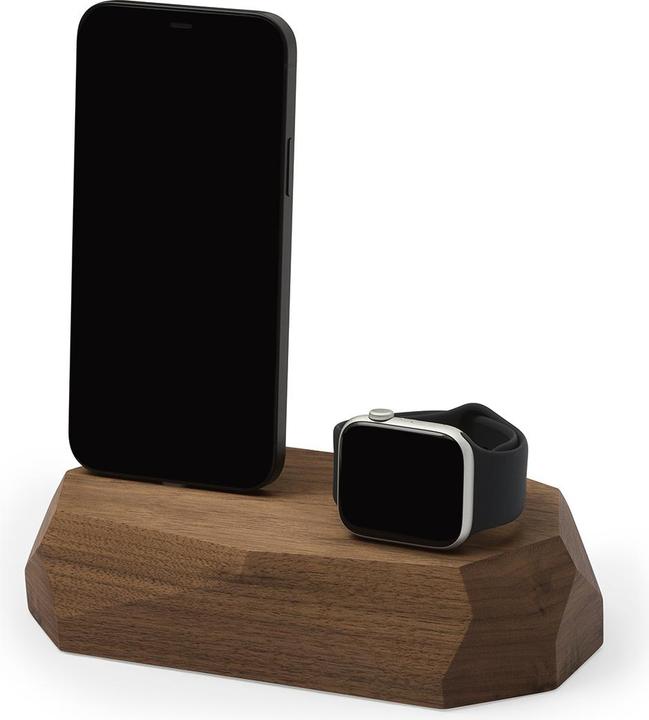 Produktbild Oakywood Combo Dock - Dockingstation aus Holz - zum Aufladen von iPhone und Apple Watch - Walnuss -