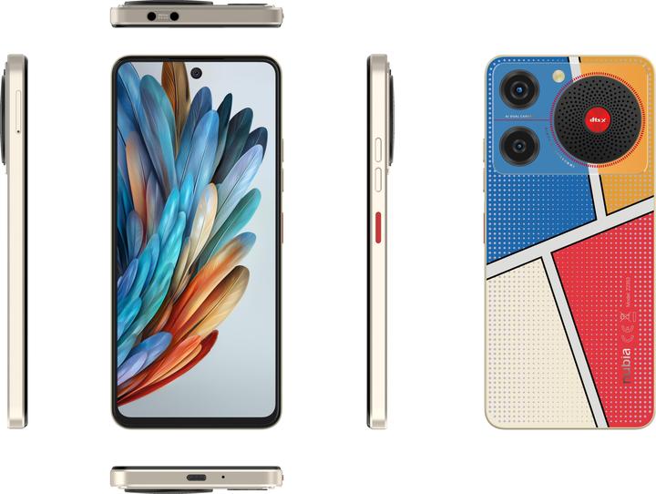 Actual product image Nubia Mobile Phone Music / 4GB / 128GB / (128 GB, Pop art, 6.60", Dual SIM, 50 Mpx, 4G)