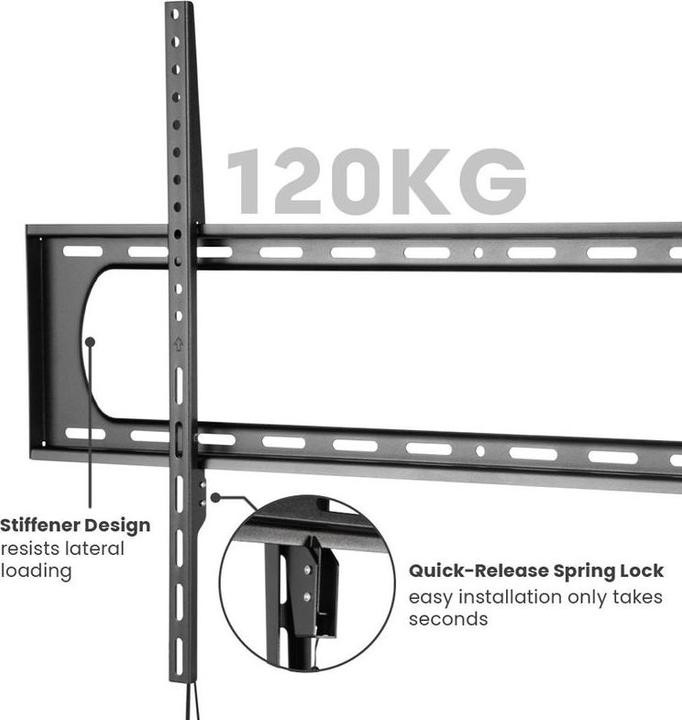 Actual product image Value TV wall bracket, 35 mm wall distance (Wall, 120", 120 kg)