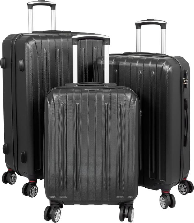 Trendyshop365 3-teiliger Koffer-Set - Dallas (95 l, Handgepäck (bis 50l), M (50 - 90l), L (90 - 115l))
