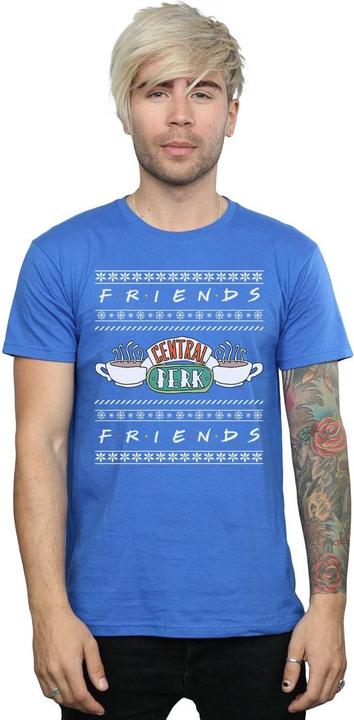 Actual product image Friends Mens Fair Isle Central Perk T-Shirt (XXL)