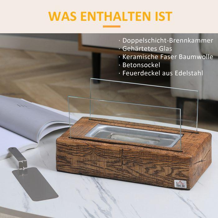 Actual product image Swisshandel24 Ethanol-Kamin, 0,15L Brenndauer 45 Min, Tischkamin (33 x 16 x 18 cm)