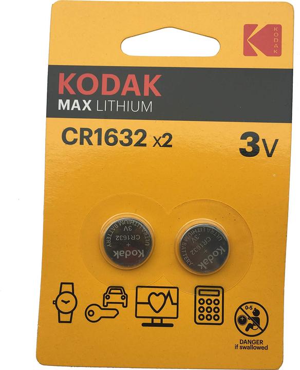 Kodak MAX Knapcellebatterier CR1632 (2 Stk., CR1632, 120 mAh)