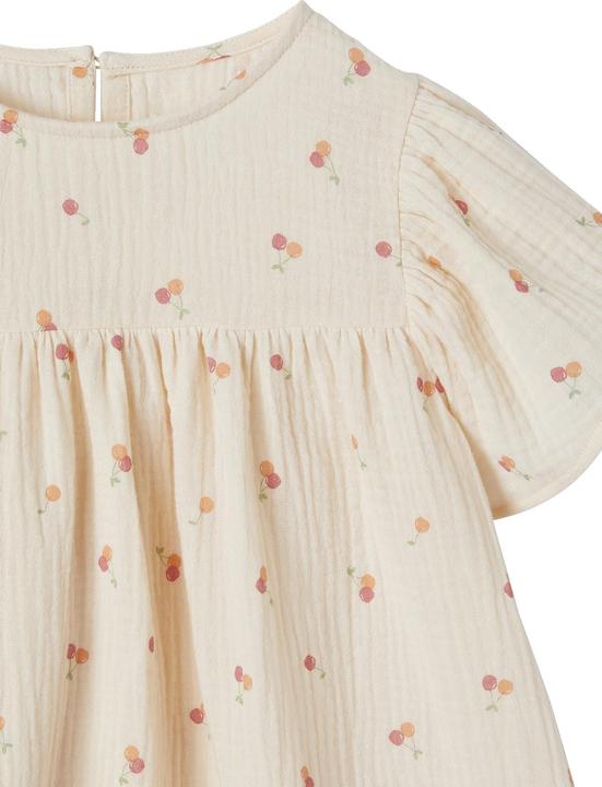 Actual product image Vertbaudet Girls' blouse with butterfly sleeves, organic cotton (134)
