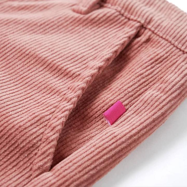 Actual product image VidaXL Children's trousers corduroy antique pink 116,Material: 90 % cotton. 8 (116)