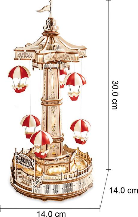Rokr Fallschirm-Turm - 3D Holzbausatz (elektrisch)