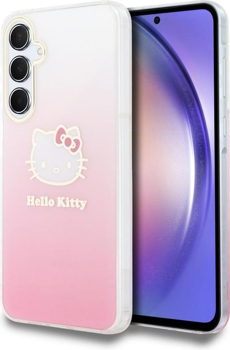Actual product image Hello Kitty HKHCSA55HDGKEP A55 A556 różowy/pink hardcase IML Gradient Electrop Kitty Head (Samsung Galaxy A55)