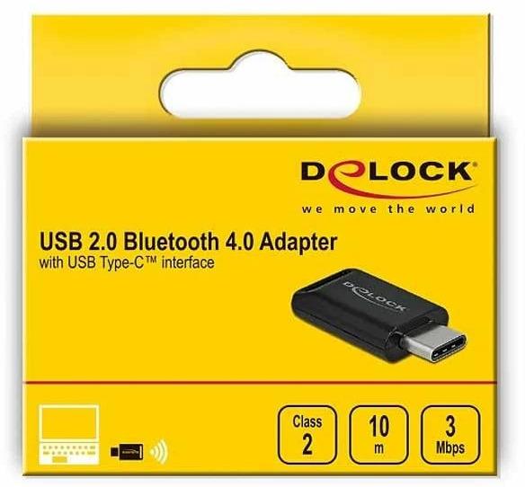 Actual product image Delock USB Bluetooth Adapter 61003, V4.0, USB Type-C (Transmitter & Receiver)