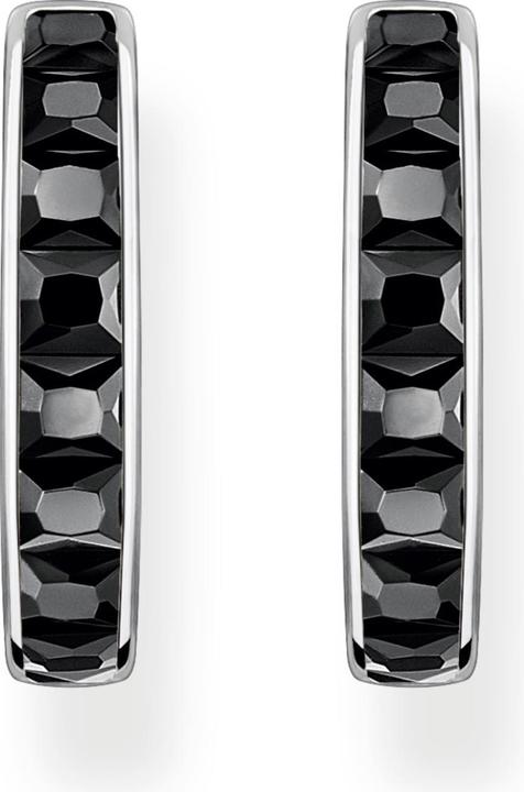 Actual product image Thomas Sabo Creoles black stones pavé silver (925 silver)