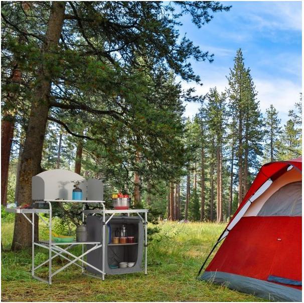 Actual product image Relaxdays Camping kitchen