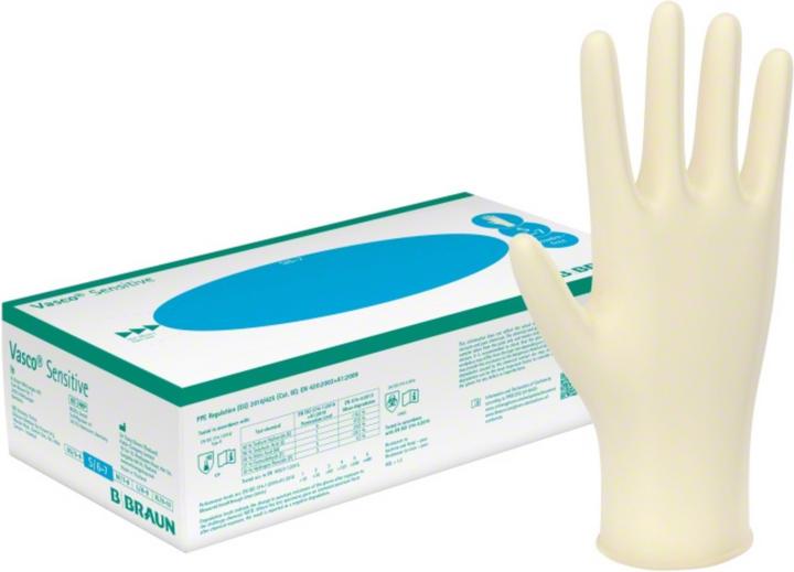 Actual product image B.Braun Sensitive latex gloves XS (100 pcs) (XS)