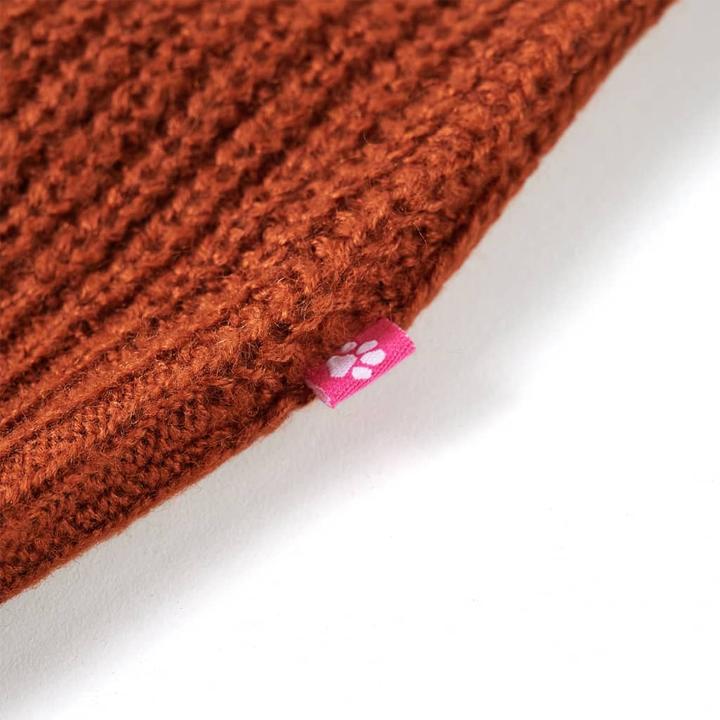 Actual product image VidaXL Kids jumper waistcoat knitted cognac 140,Material: 67 (140)