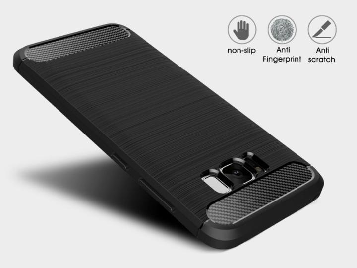 Produktbild Screenguard Samsung Galaxy S8 Hülle Carbon Brushed Soft TPU (Samsung Galaxy S8)