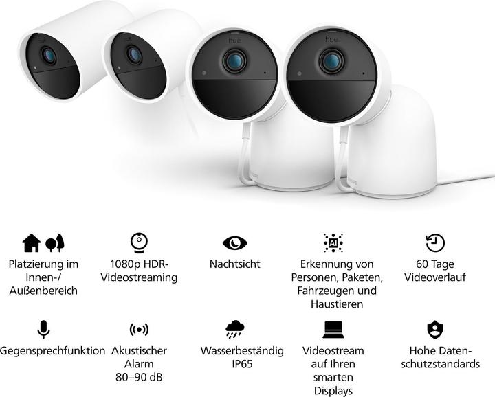 Produktbild Philips Hue Secure kabelgebundene Kamera (1920 x 1080 Pixels)