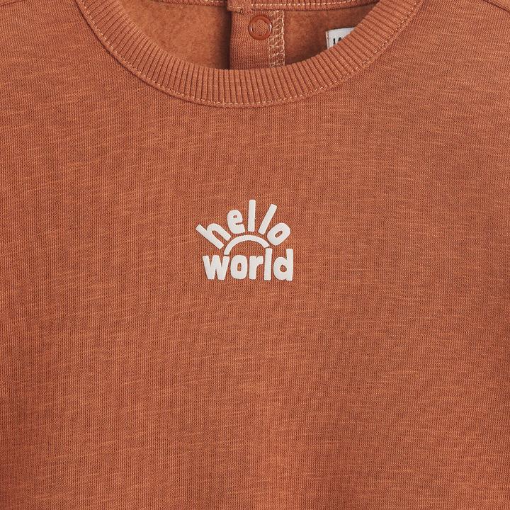 Image du produit La Redoute Collections Sweat-shirt à col rond et bouton-pression (60)