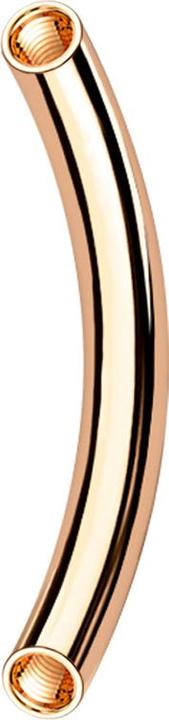 Produktbild Star Piercing Bananen-Stab rosegold mit 1.2 mm Innengewinde (Chirurgenstahl 316L)