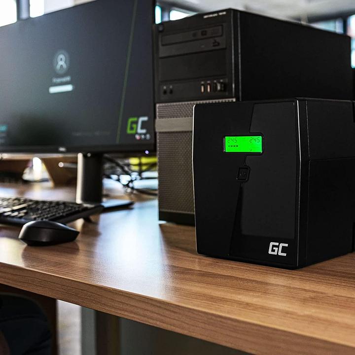 Produktbild GreenCell 600VA 360WÜberspannungsschutz 230V Black (0.60 VA, 360 W, Line-Interaktiv USV)