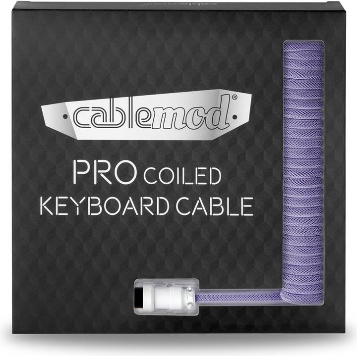 Actual product image CableMod Pro Coiled Keyboard Cable USB-C to USB Type A, Rum Raisin (1.50 m, USB 2.0)